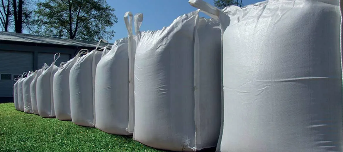 Big Bags llenos en fila